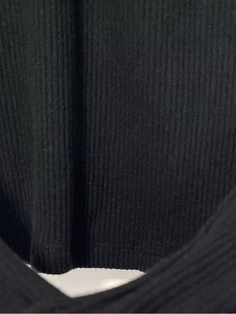 Perfectwhitetee Evangeline Henley long sleeve ribbed top black size small - Picture 8 of 10